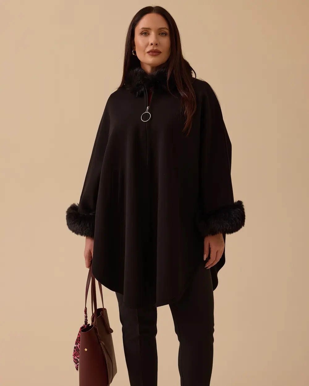 Büyük Beden Triko Panço