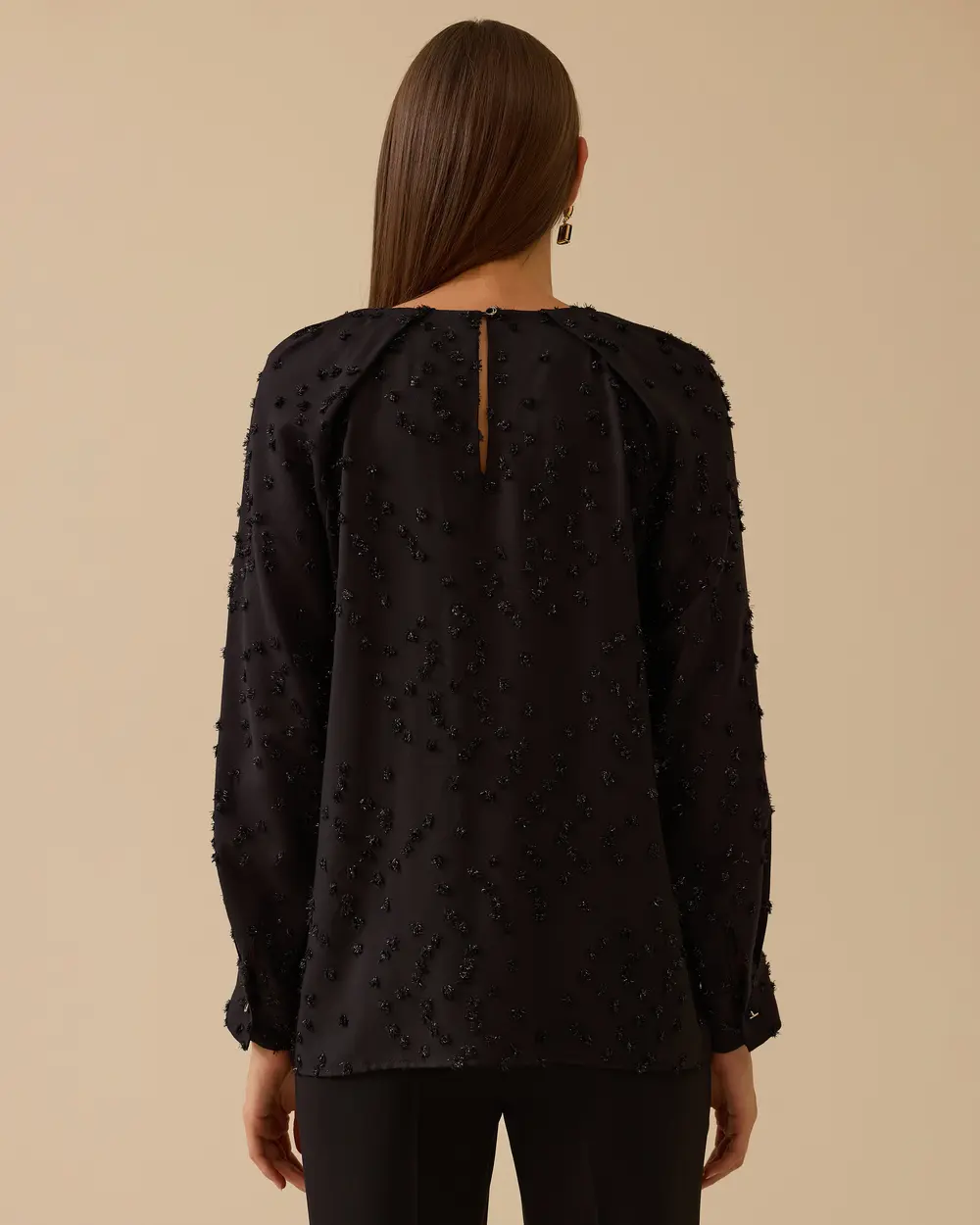 Kabartma Desenli Bluz