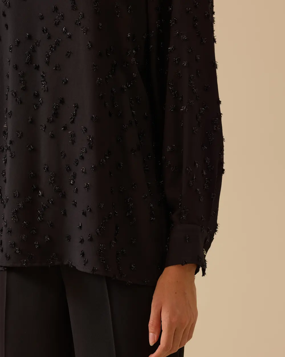 Kabartma Desenli Bluz