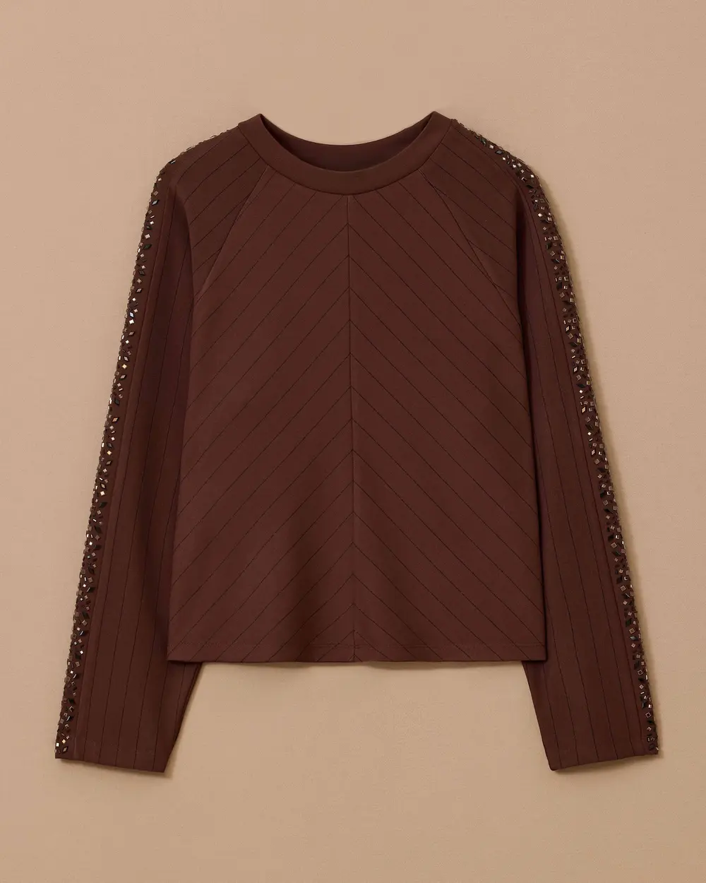 Çizgili Kol Detaylı Bluz