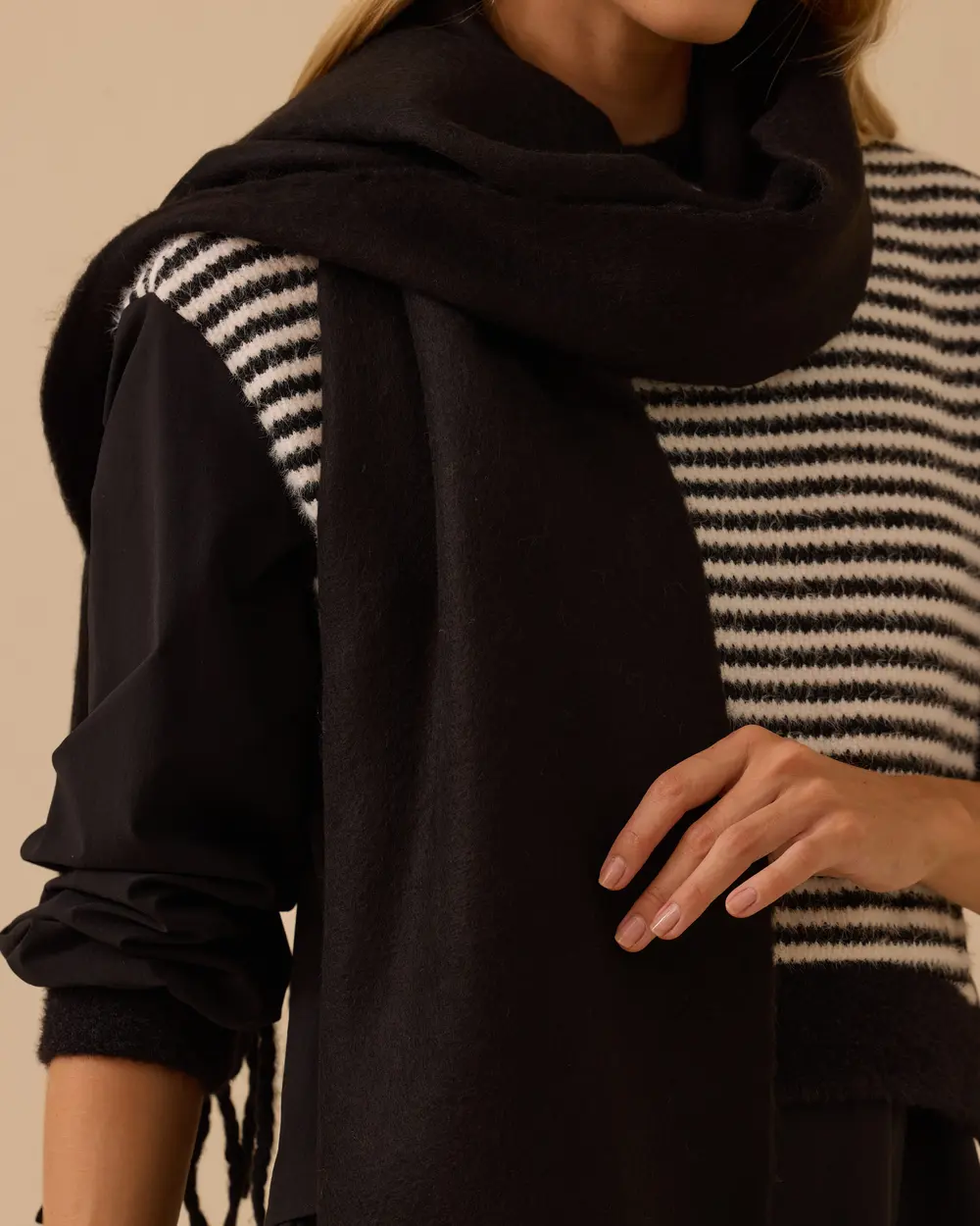 Püsküllü Kalın Şal
