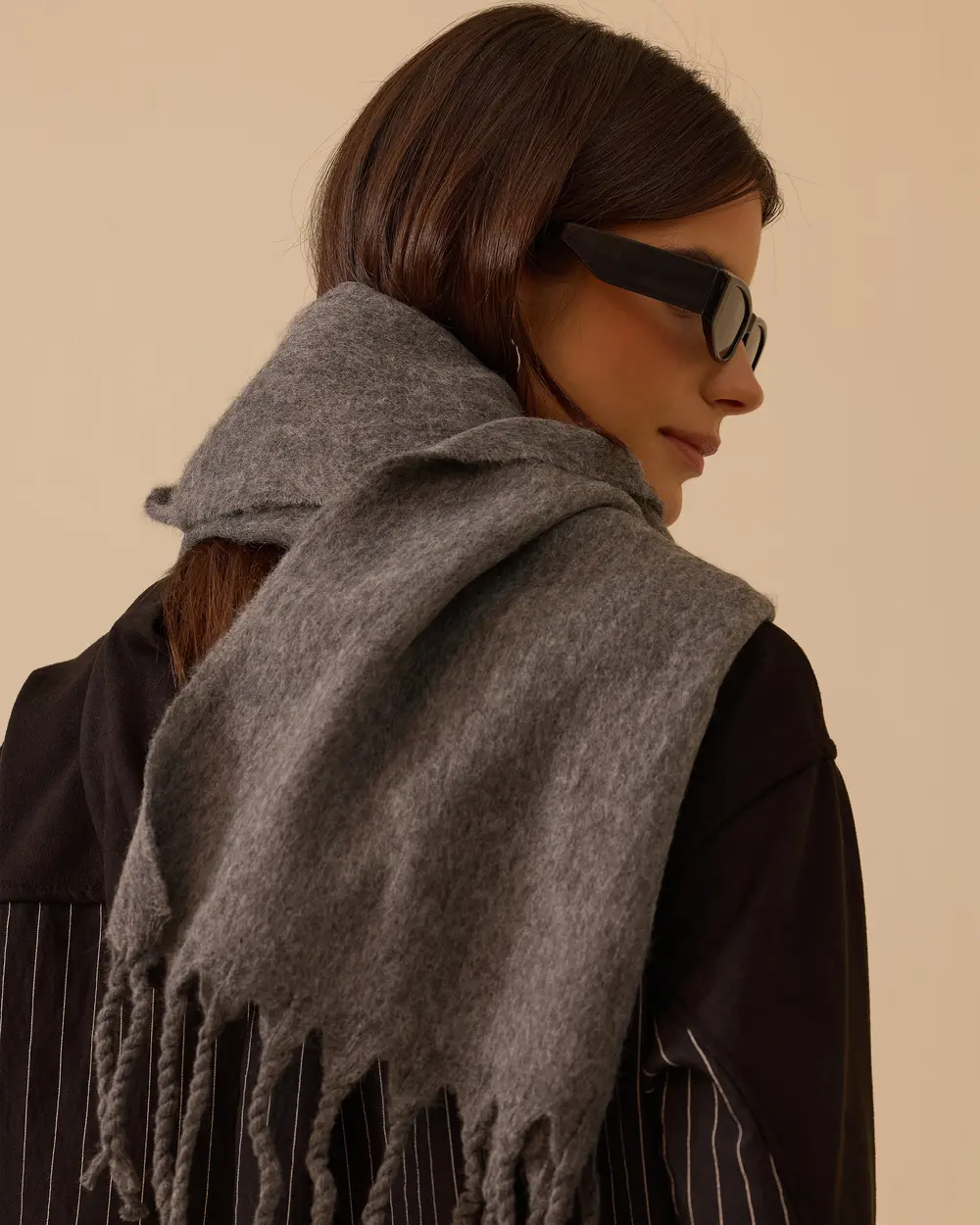 Püsküllü Kalın Şal