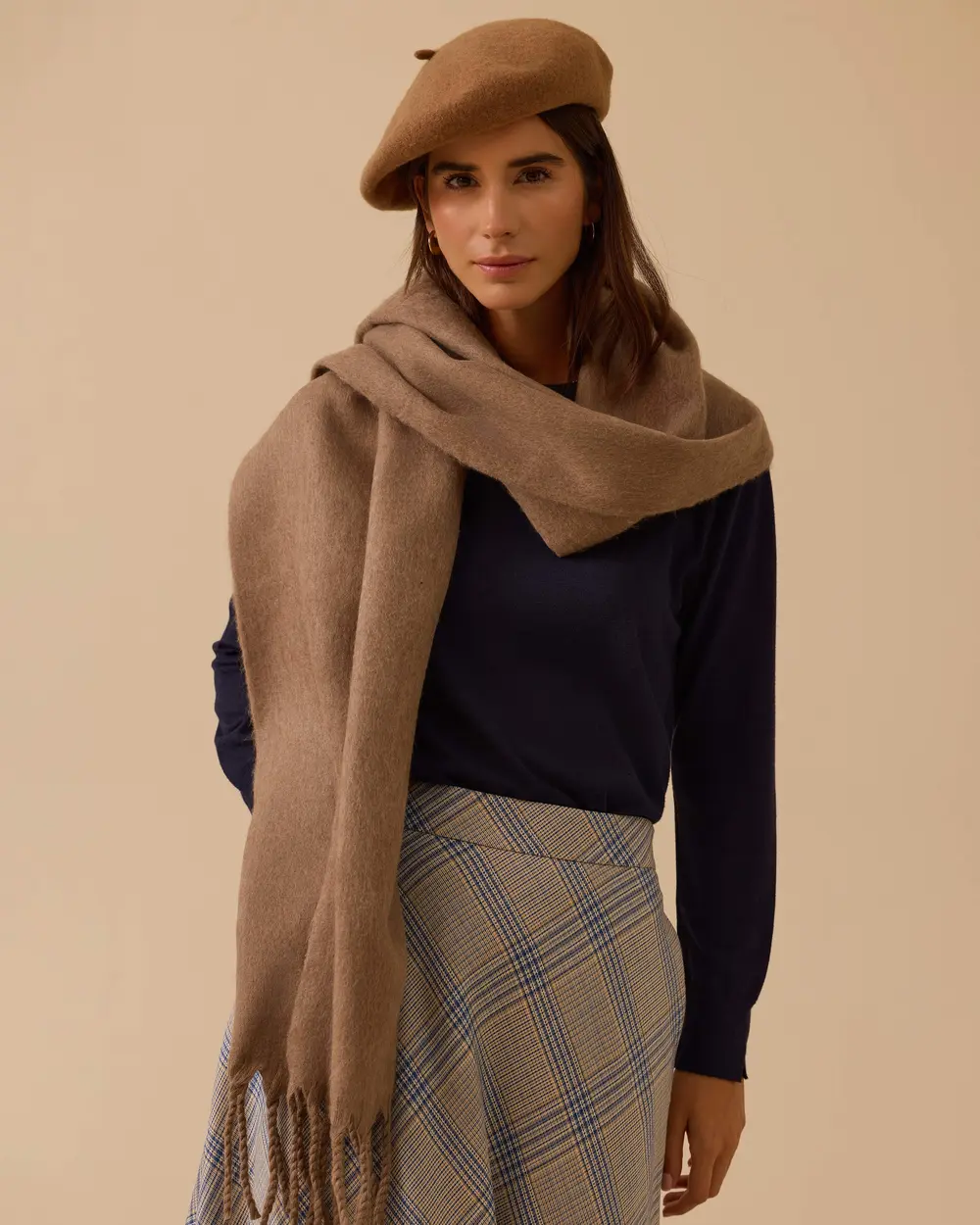 Püsküllü Kalın Şal