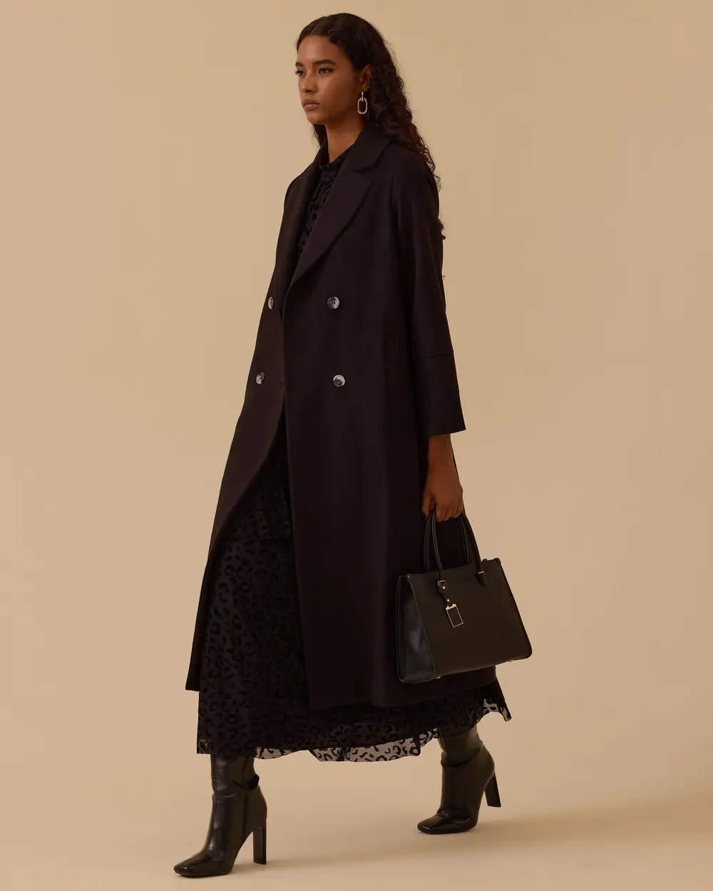 Kruvaze Uzun Klasik Kaban