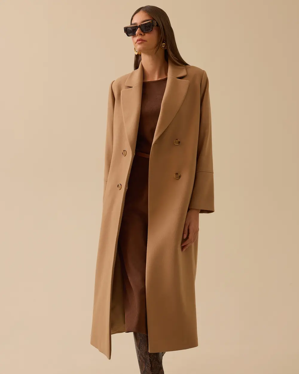 Kruvaze Uzun Klasik Kaban