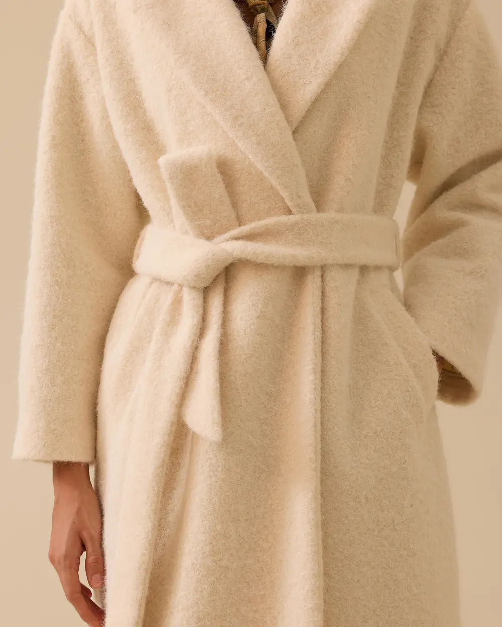 Kuşaklı Kruvaze Uzun Kaban