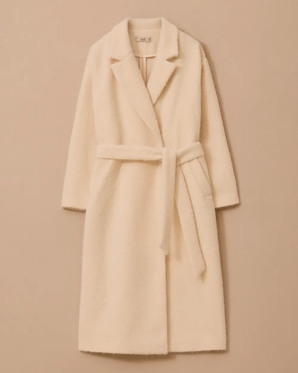 Double-breasted Long Coat with Belt