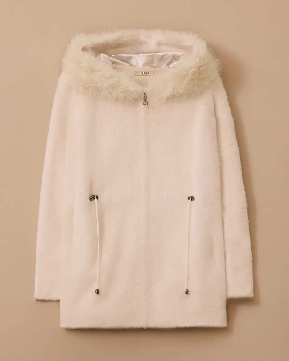 Kapüşonlu Suni Kürk Kaban