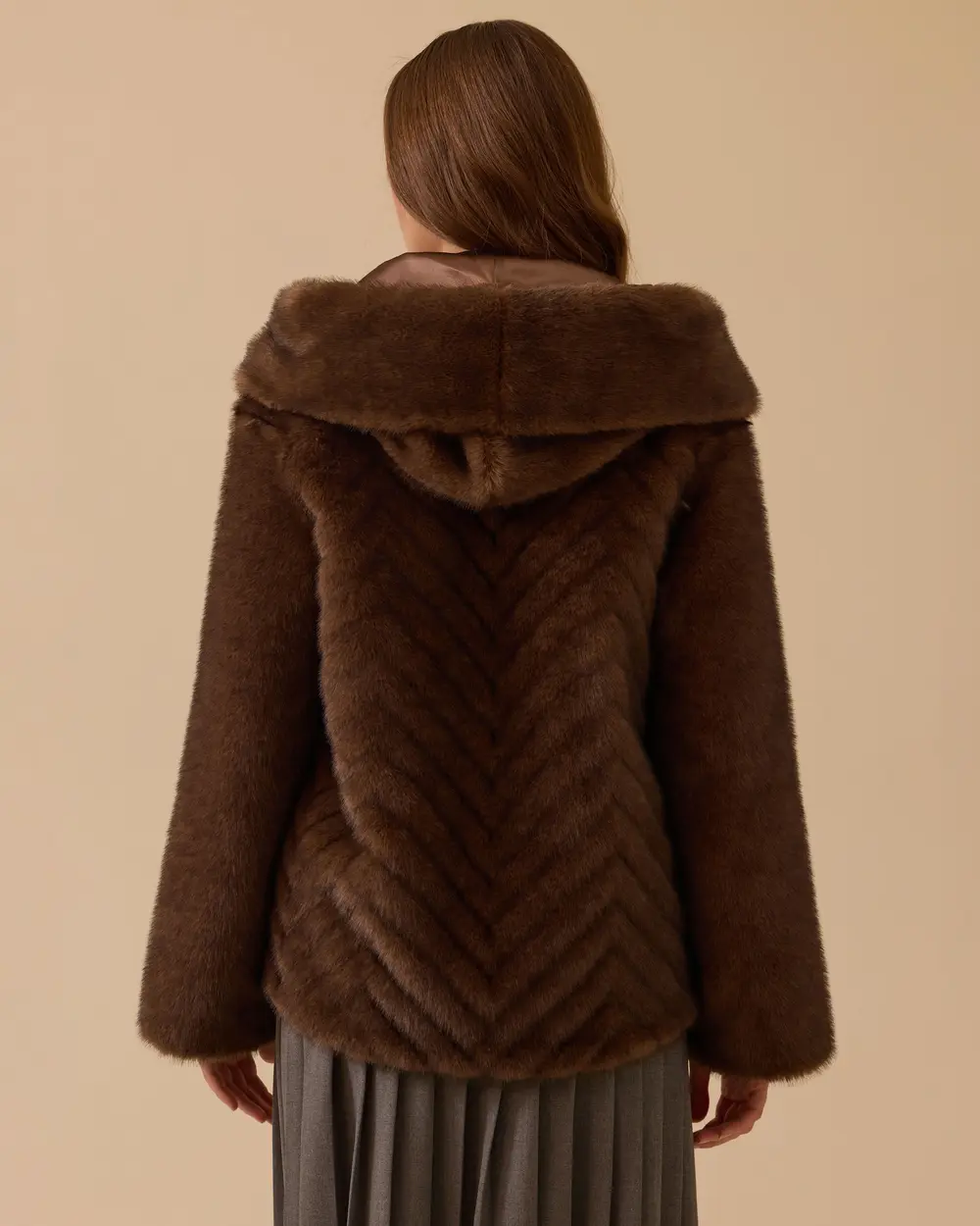 Fermuarlı Suni Kürk Kaban