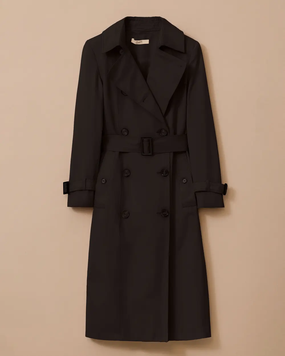 Long Classic Trench Coat with Belt