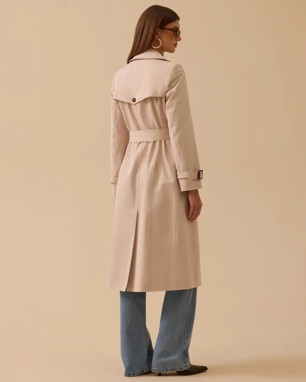 Kemerli Uzun Klasik Trençkot