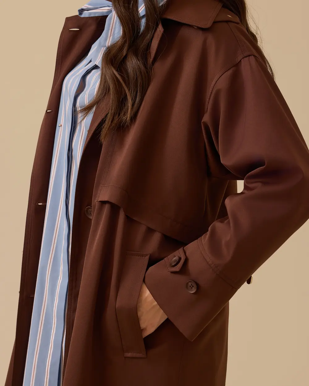 Water Repellent Long Trench Coat
