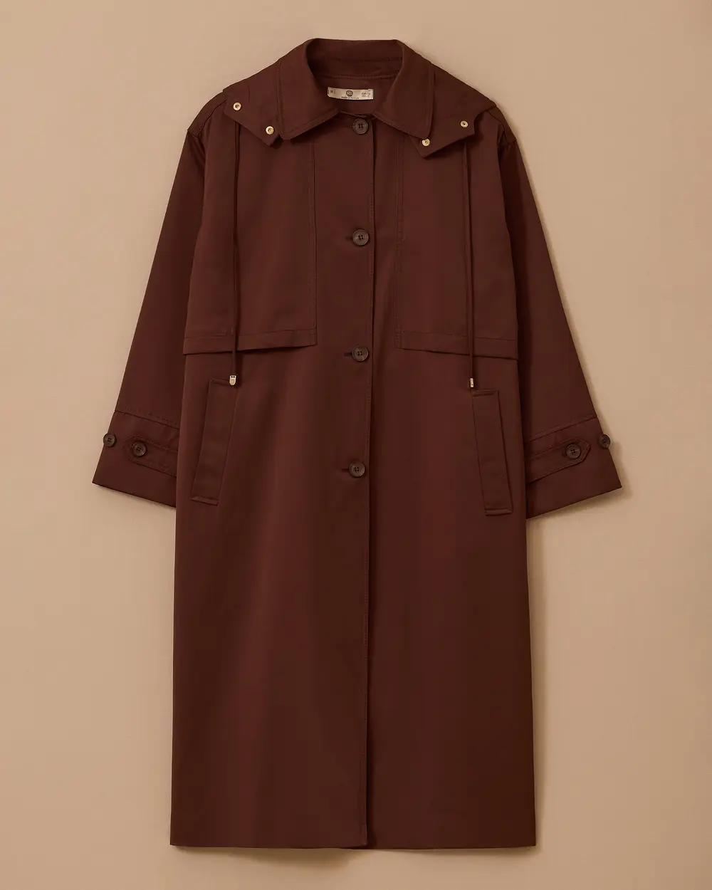 Su İtici Uzun Trençkot