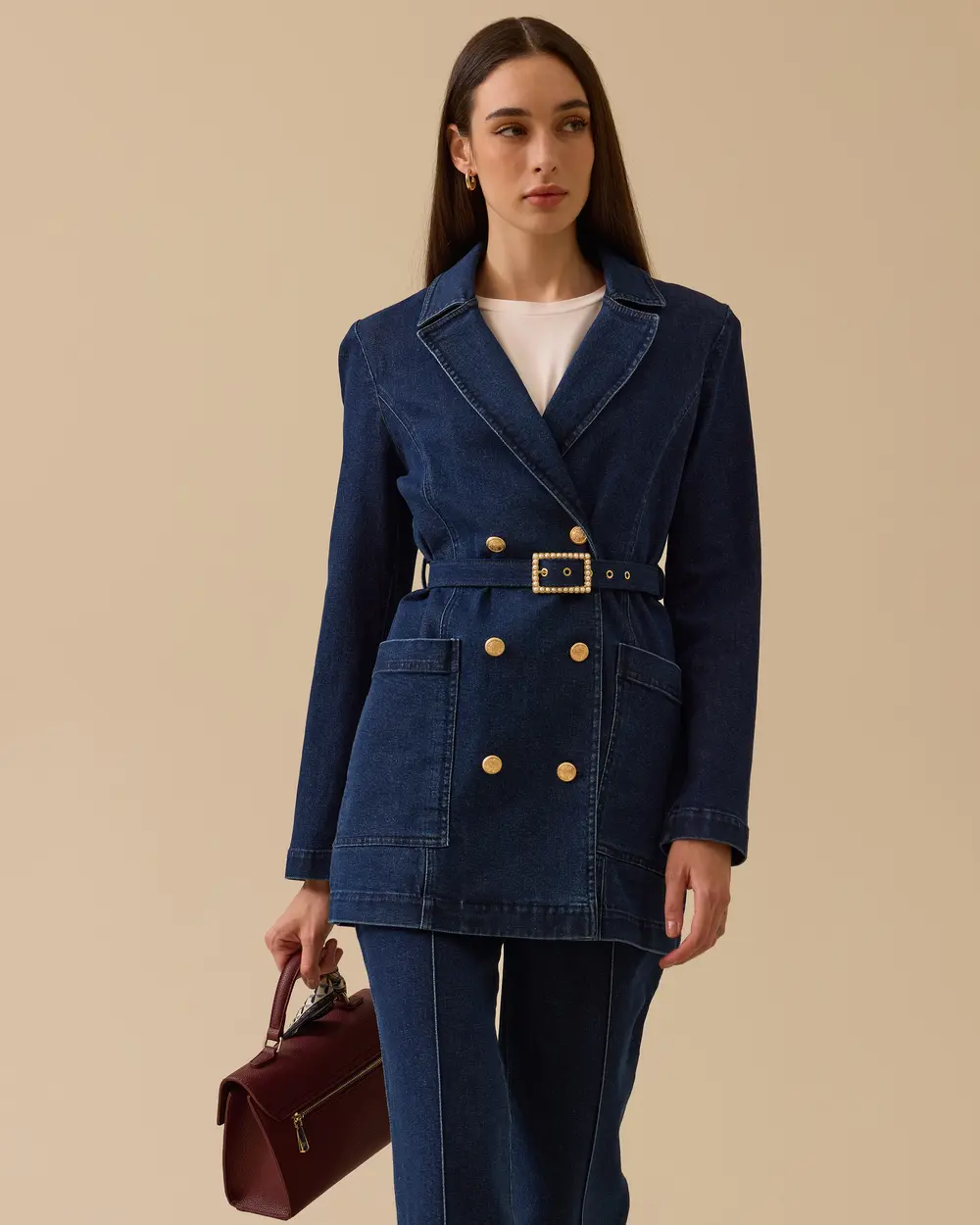 Cepli Kemerli Jean Ceket