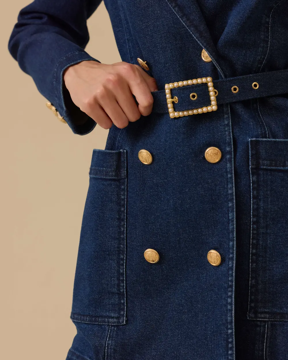 Cepli Kemerli Jean Ceket