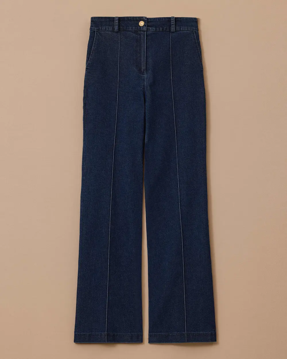 Şerit Detaylı Cepli Bol Paça Jean Pantolon