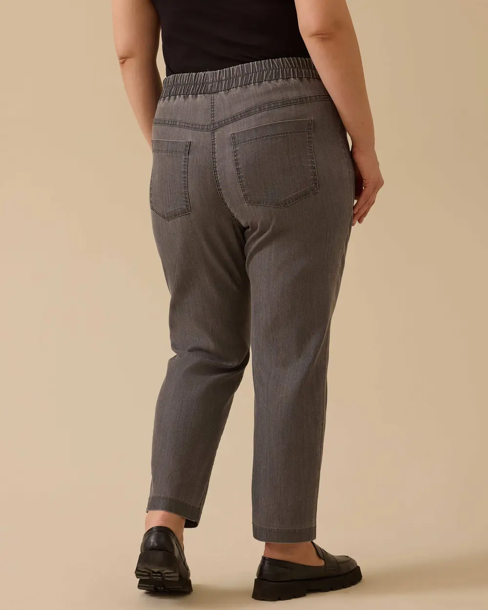 Büyük Beden Elastik Bel Cepli Jean Pantolon