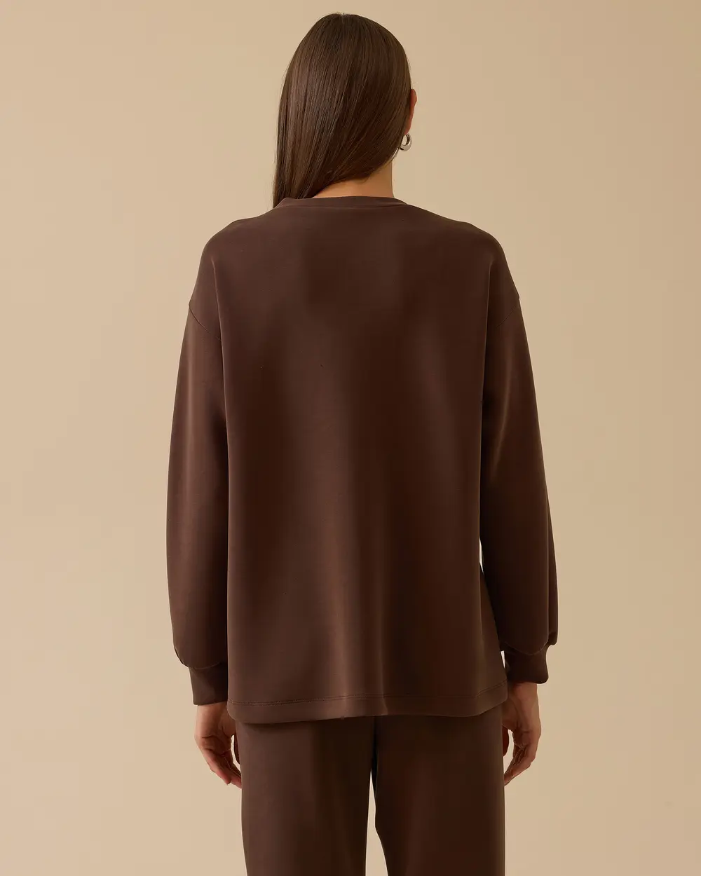 Aksesuar Detaylı Bol Kol Sweatshirt