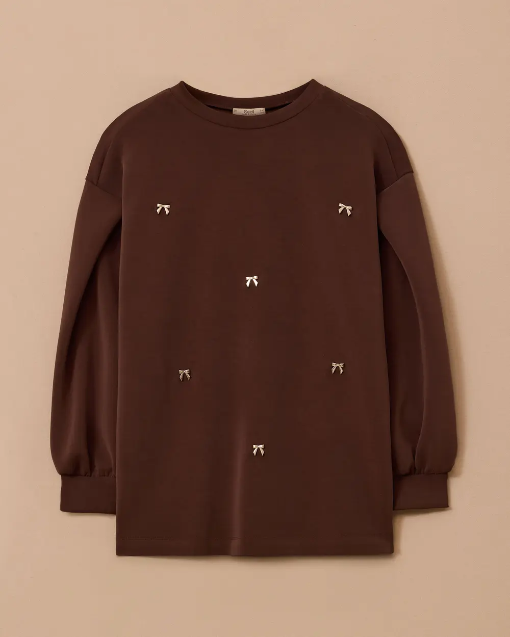 Accessory Detailed Loose Sleeve Sweatshirt