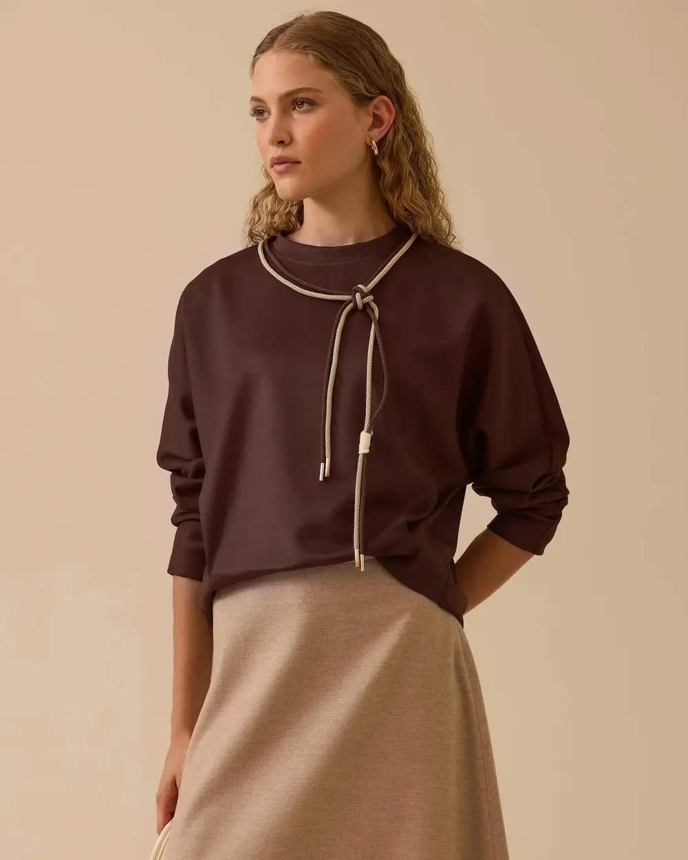 Bağlama Aksesuarlı Sweatshirt