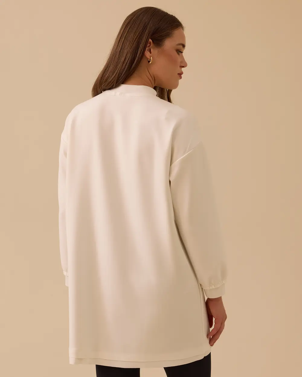 Taş Detaylı Yuvarlak Yaka Sweatshirt