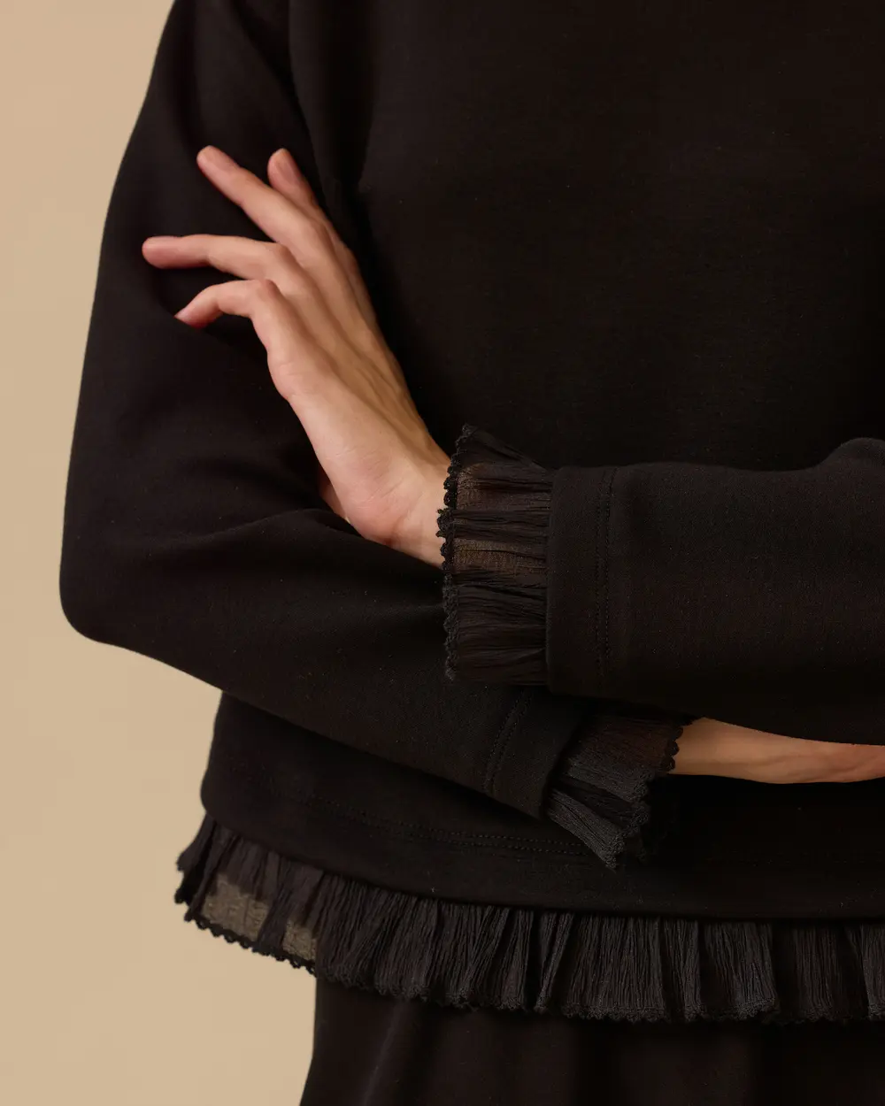 Ruffle Detailed Sweatshirt