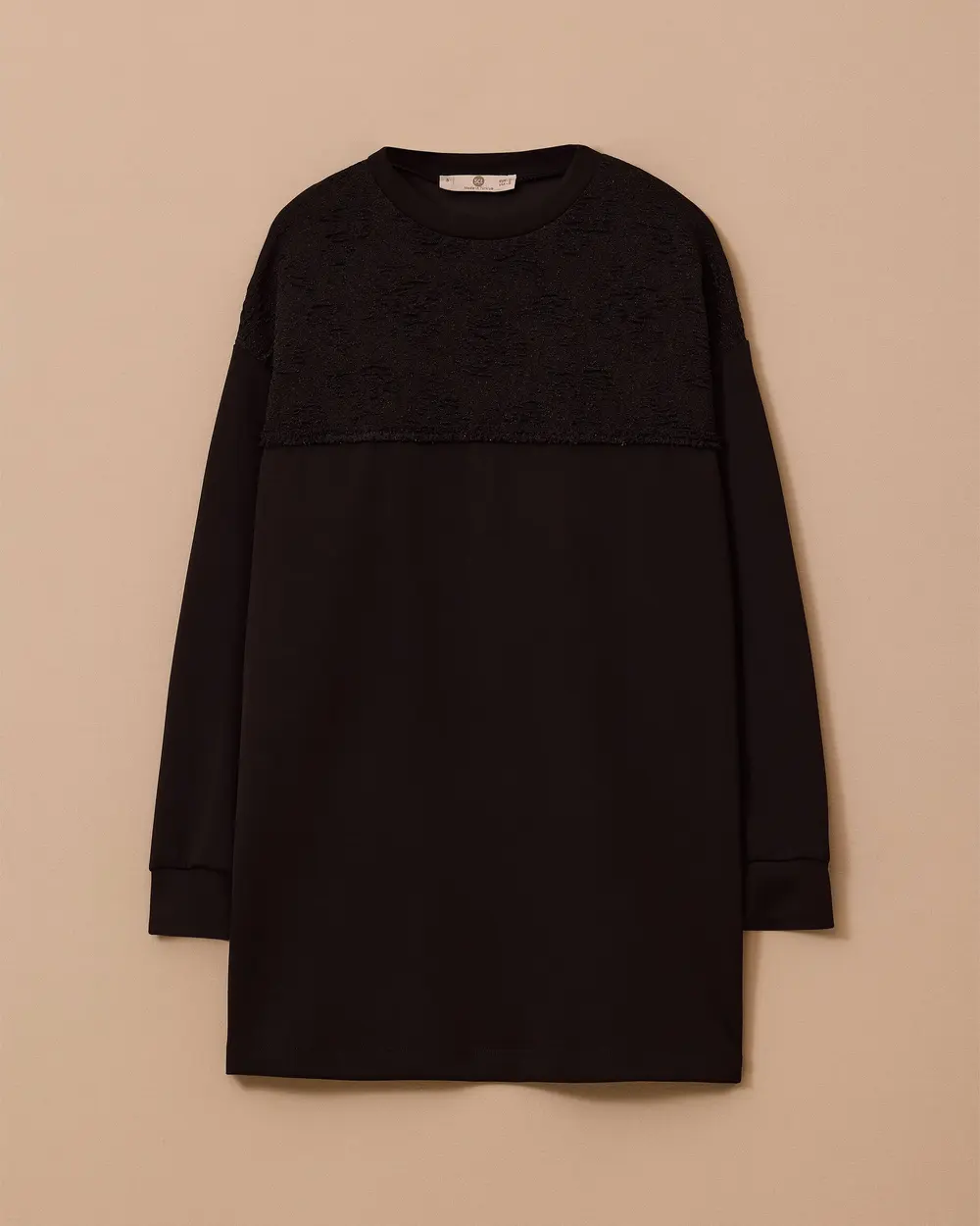 Long Sweatshirt with Glitter Detail