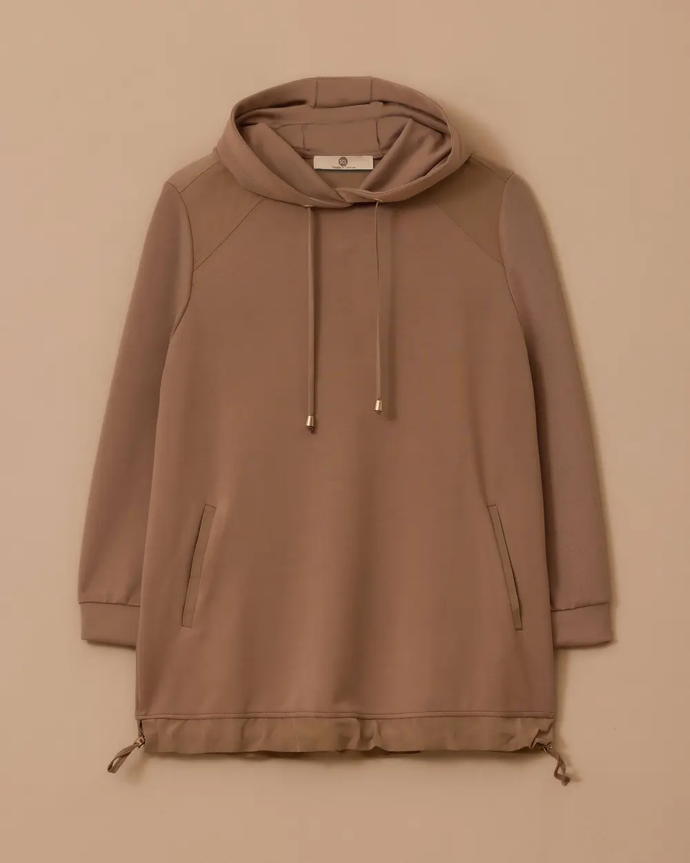 Kapüşonlu Bağcık Detaylı Sweatshirt