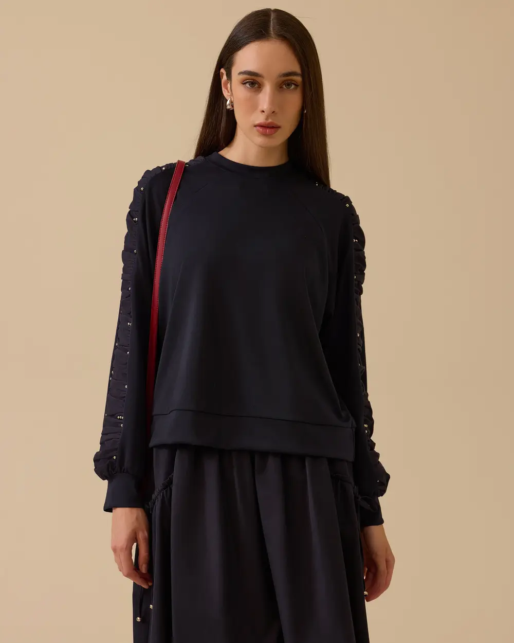 Kol Detaylı Sweatshirt