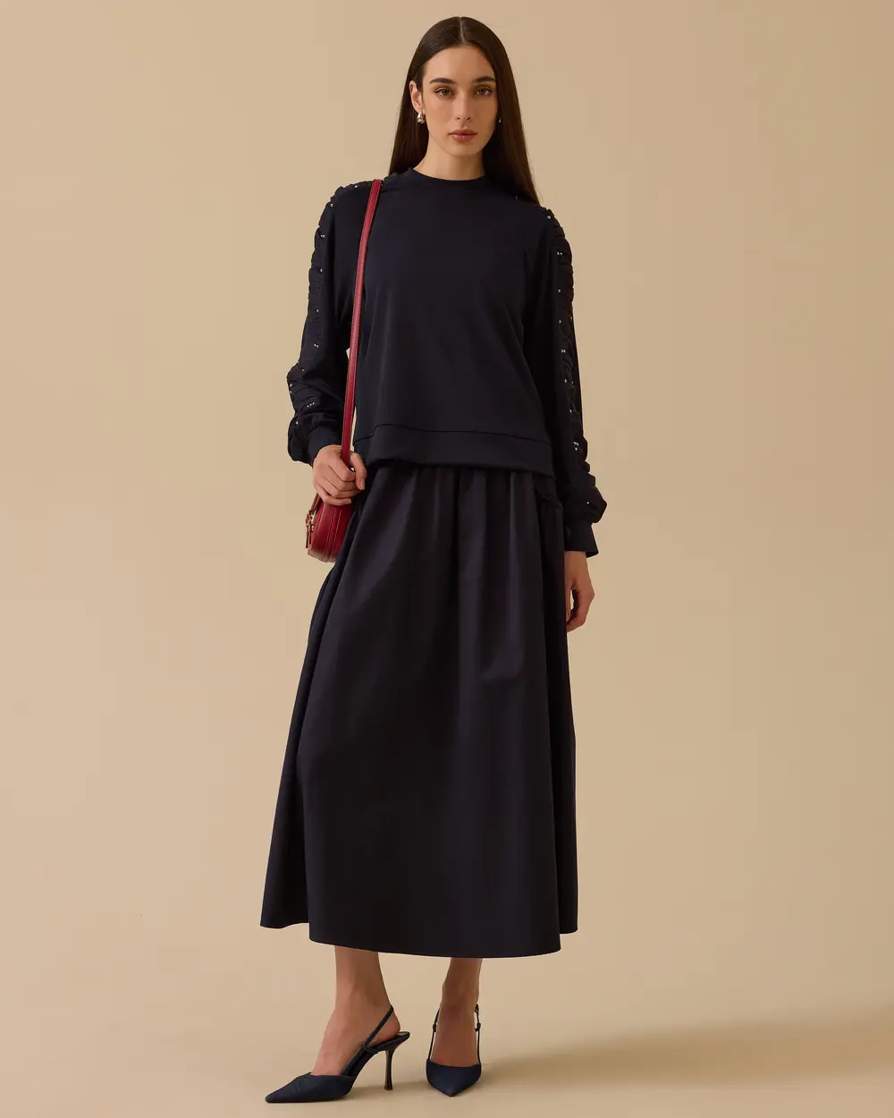 Kol Detaylı Sweatshirt