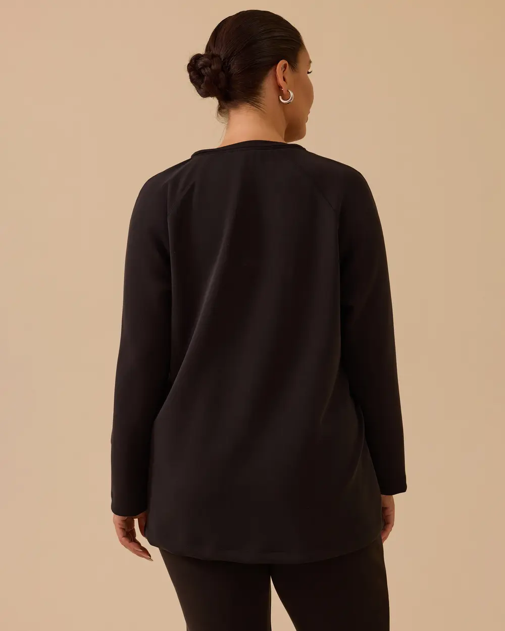 Büyük Beden Bağcıklı Basic Sweatshirt