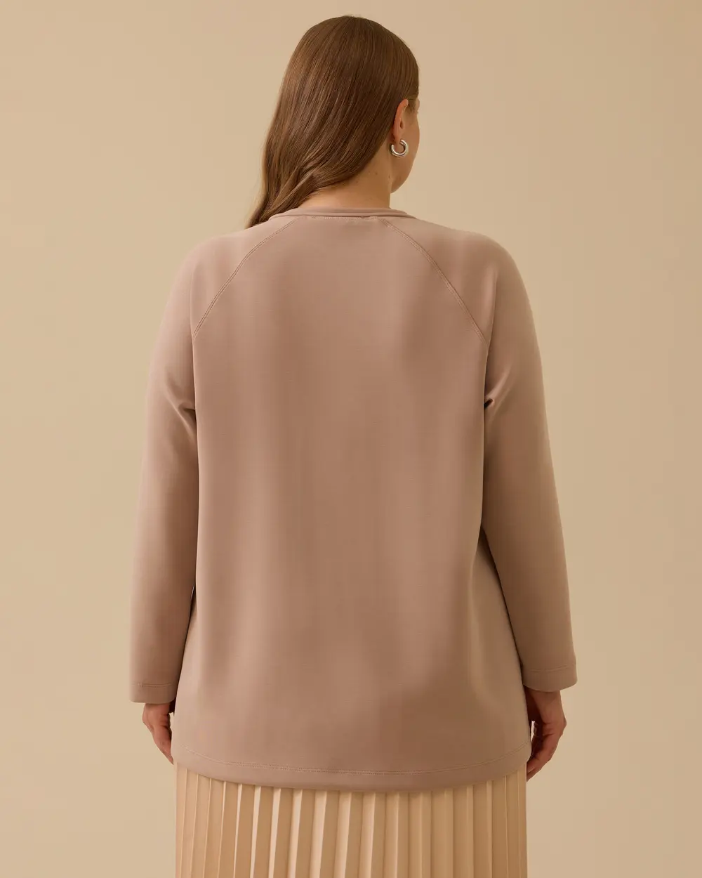 Büyük Beden Bağcıklı Basic Sweatshirt