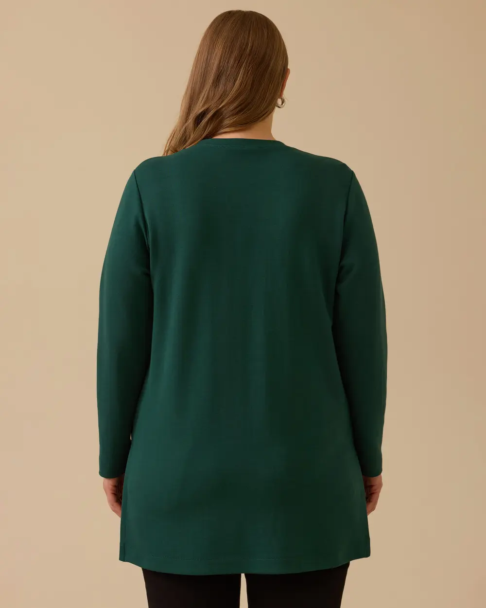 Büyük Beden Jakar Detaylı Sweatshirt