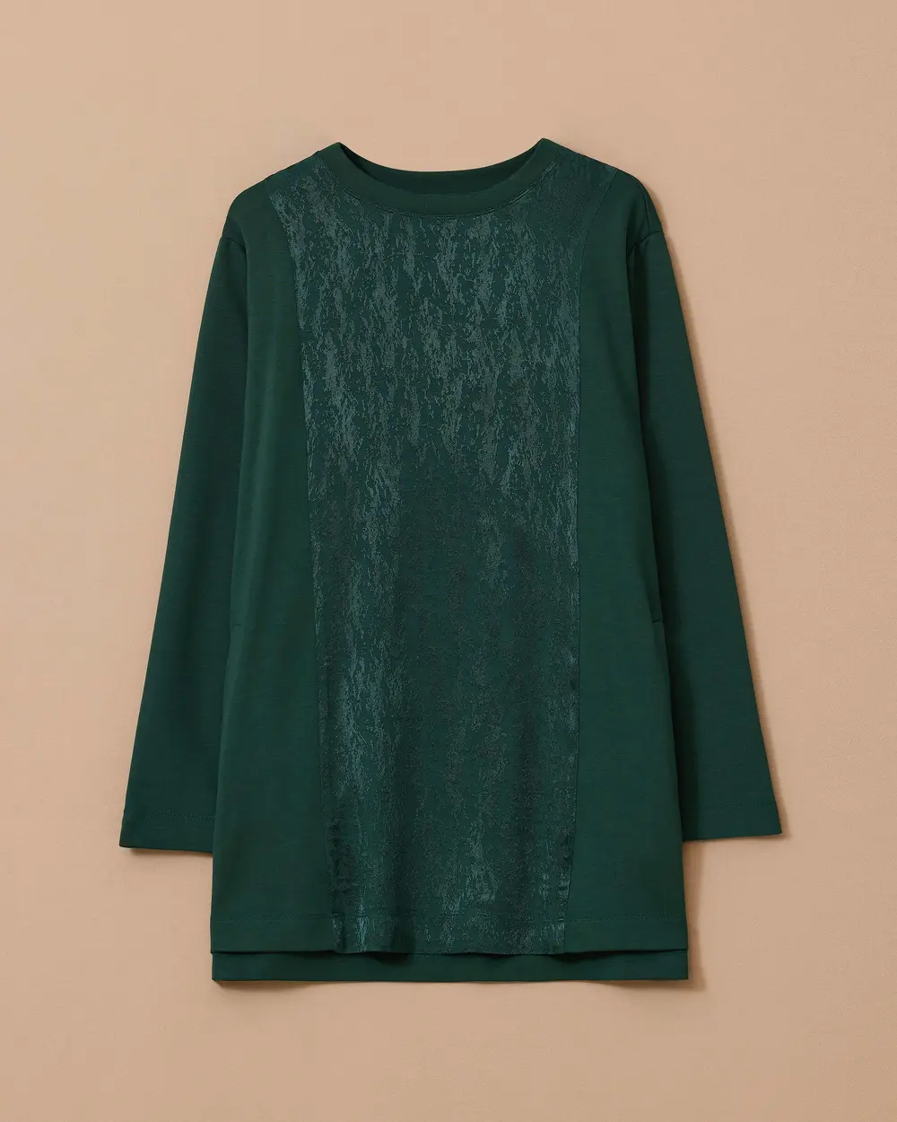 Büyük Beden Jakar Detaylı Sweatshirt