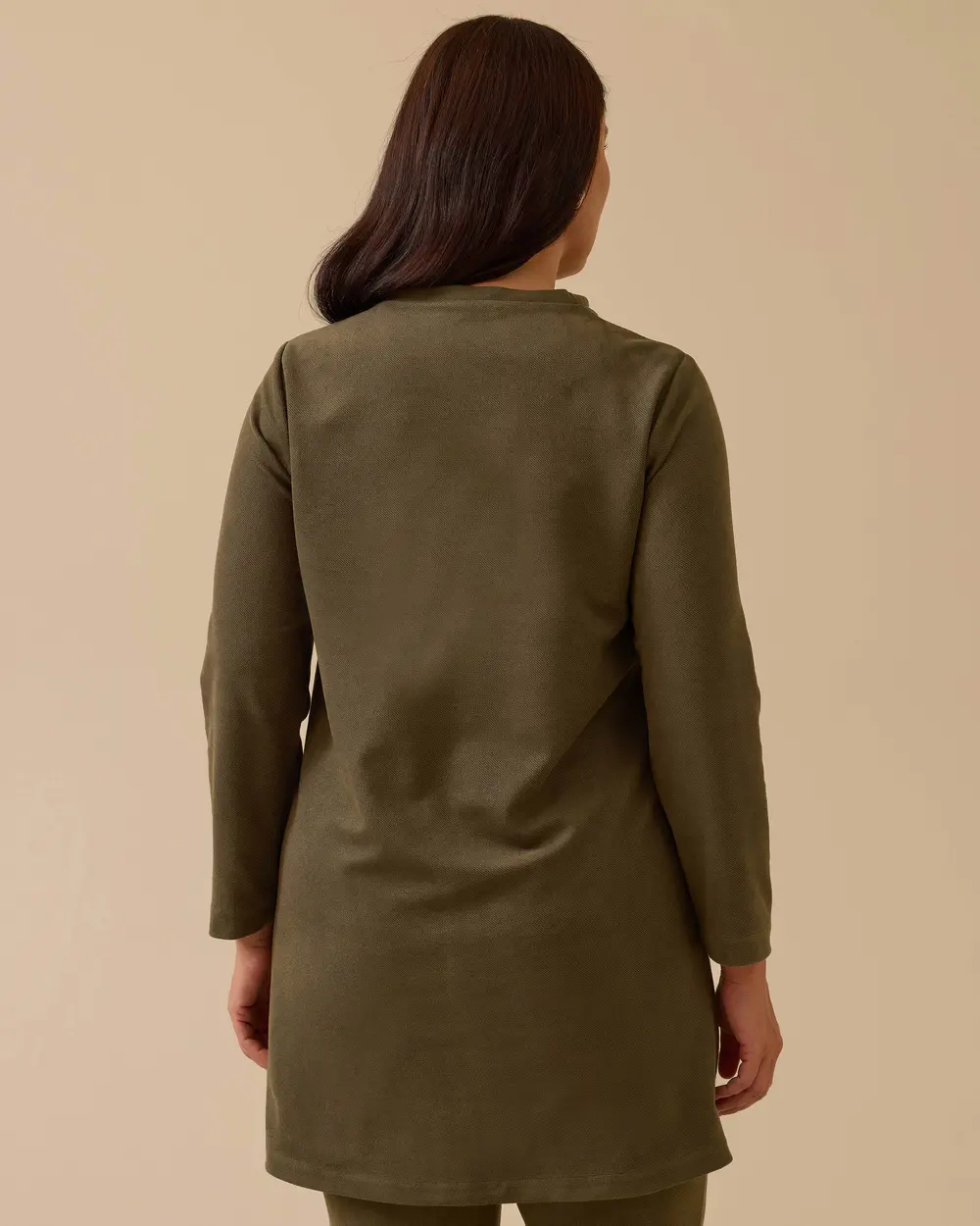 Büyük Beden Asimetrik Desenli Sweatshirt