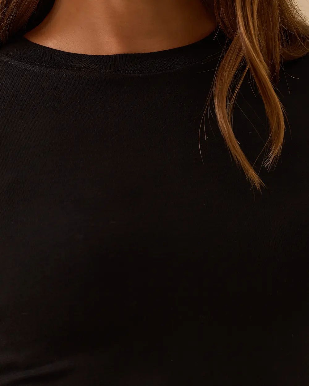 Yuvarlak Yaka Uzun Kollu Basic Tişört
