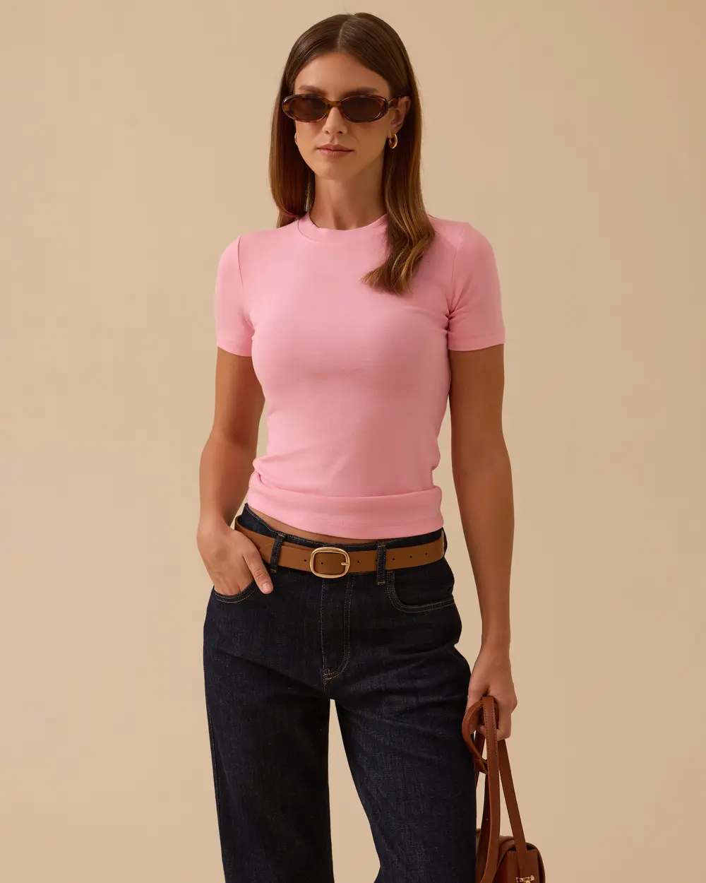 Yuvarlak Yaka Kısa Kollu Basic Tişört