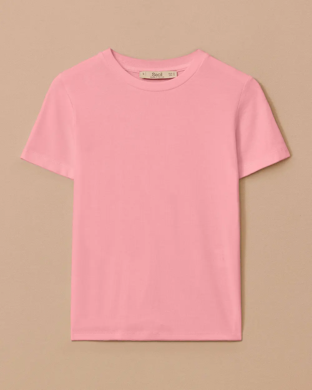 Round Neck Short Sleeve Basic T-Shirt
