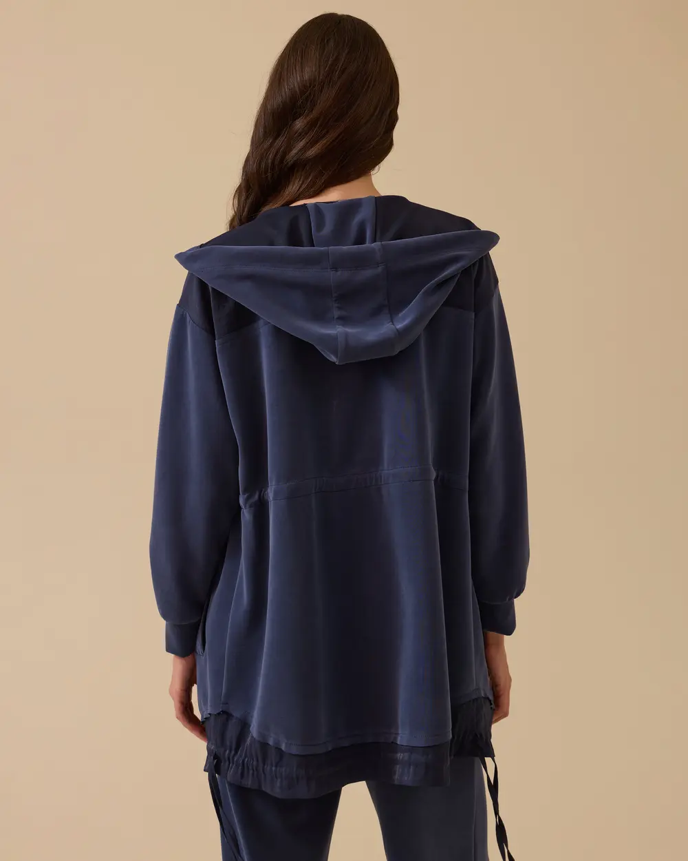 Çift Kumaşlı Kapüşonlu Kap