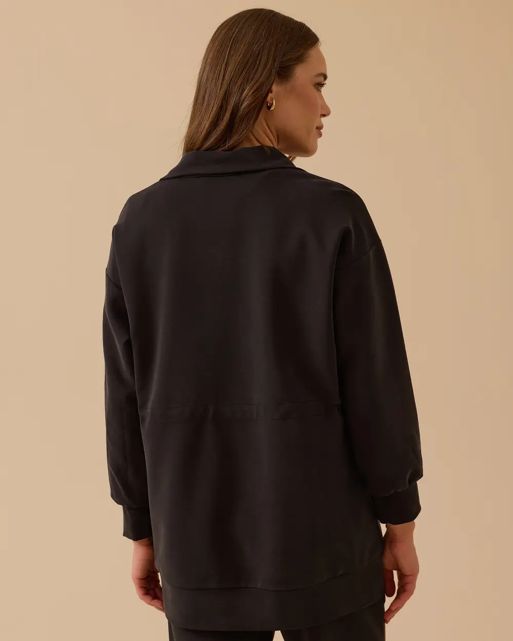 Stone Embroidered Double Fabric Zipper Cap