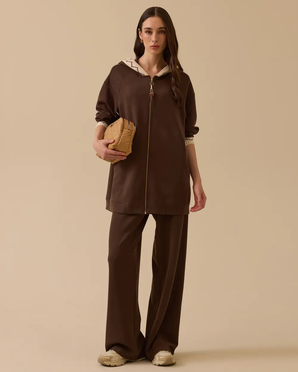 Fermuarlı Kapüşonlu Kap