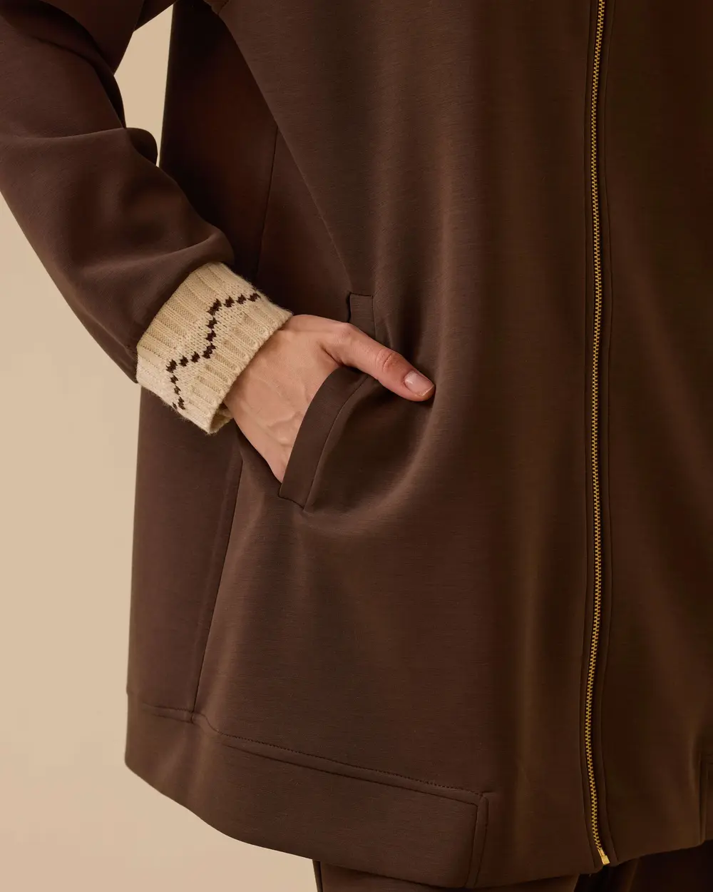 Fermuarlı Kapüşonlu Kap