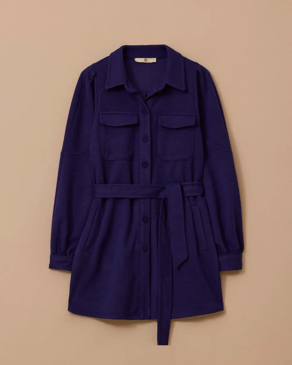 Buttoned Pocket Detailed Belted Cap