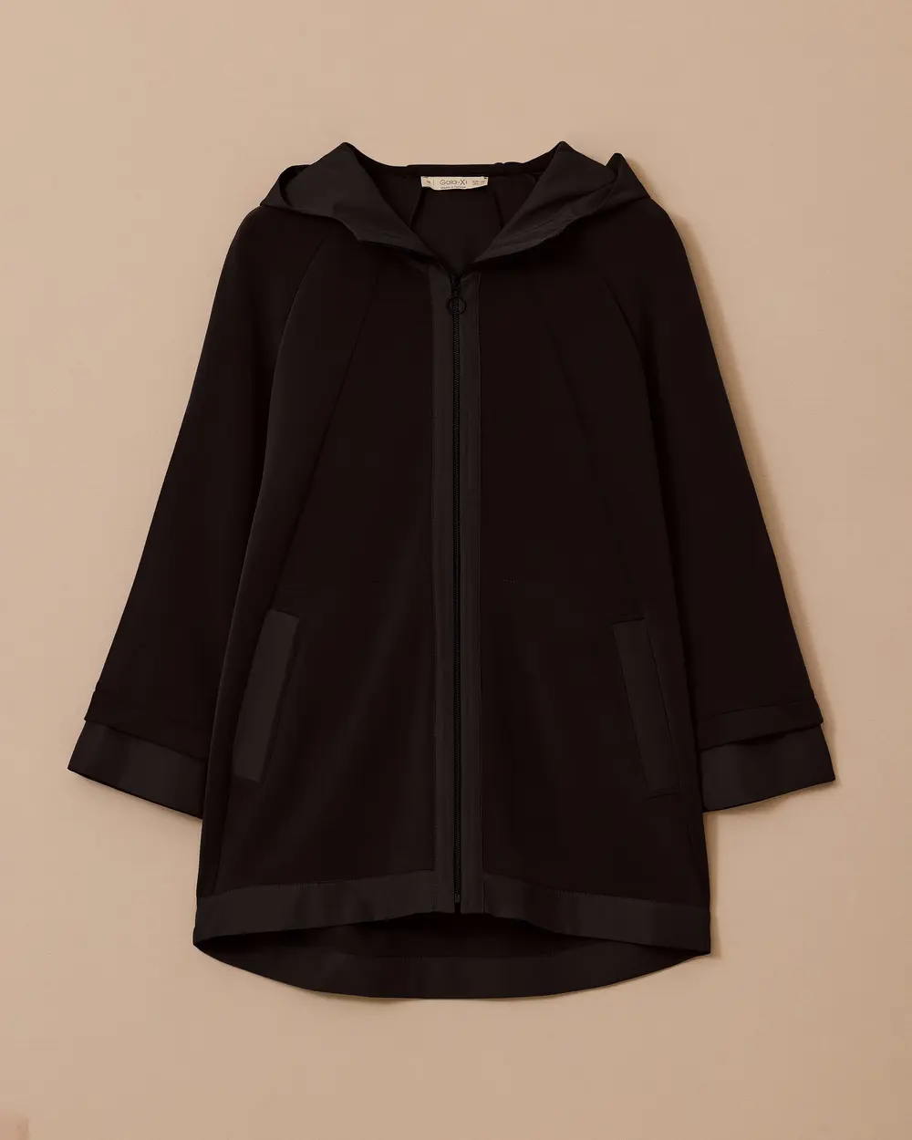 Plus Size Hooded Zippered Cap