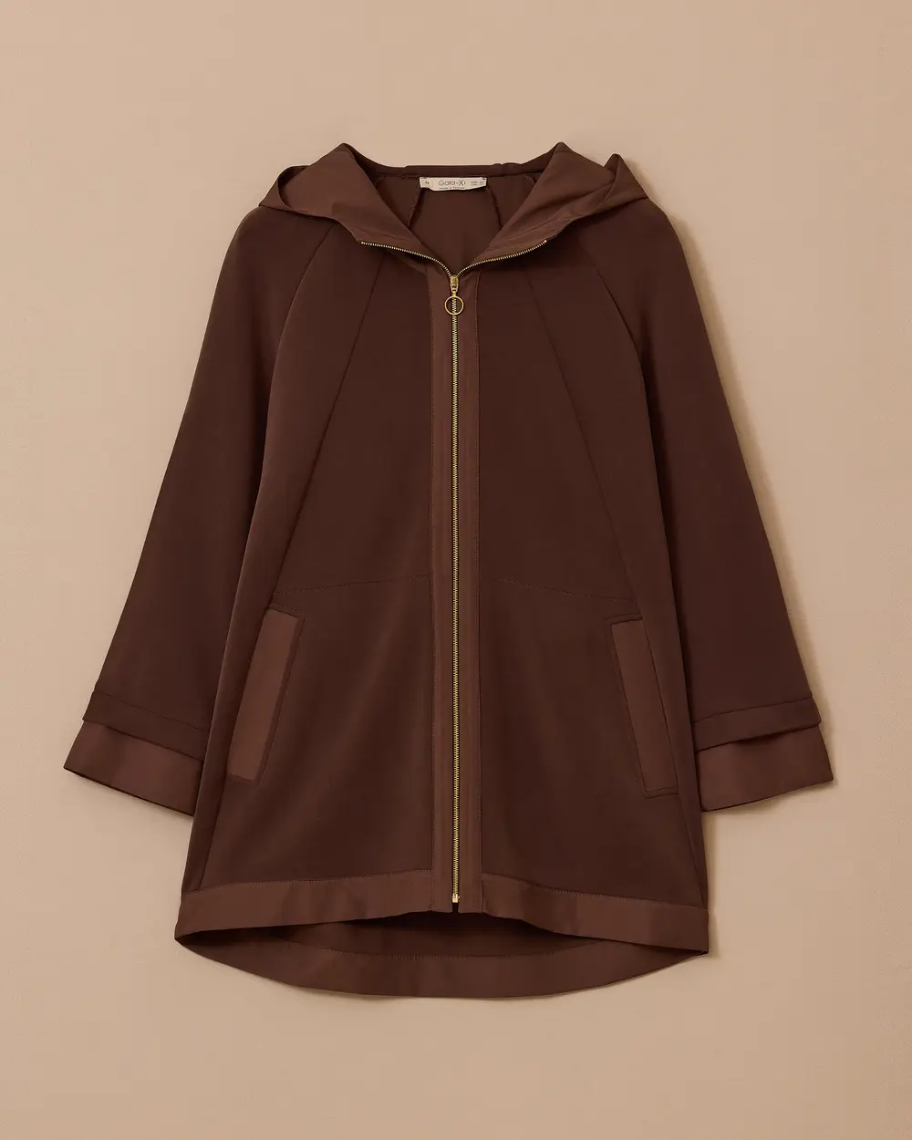 Plus Size Hooded Zippered Cap