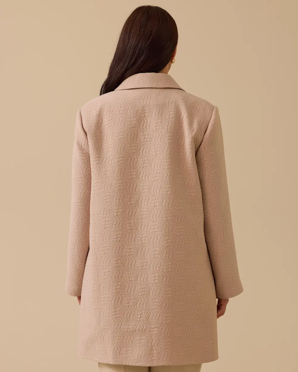 Büyük Beden Taş İşlemeli Düğmeli Kap