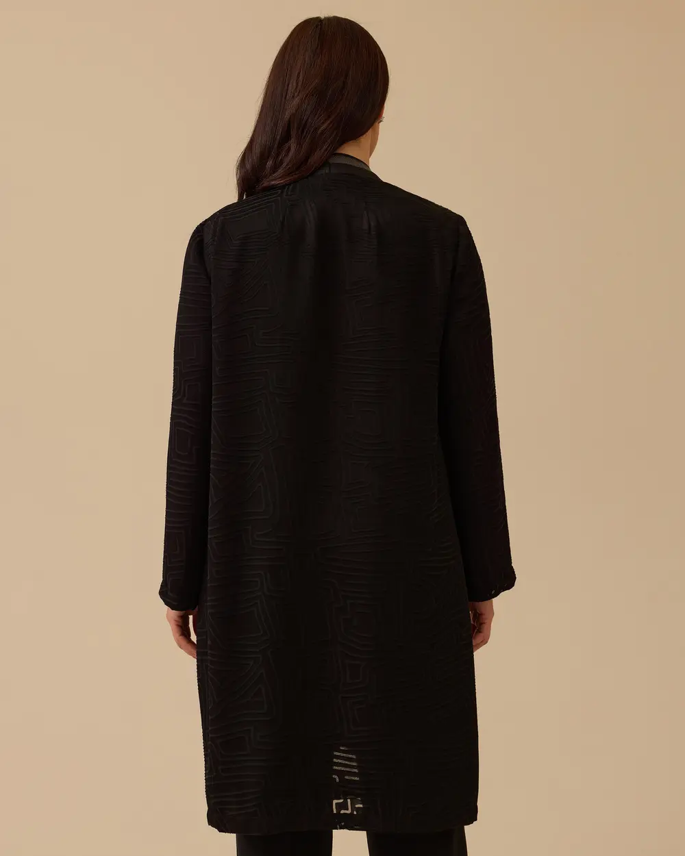 Büyük Beden Desenli Hırkalı Takım