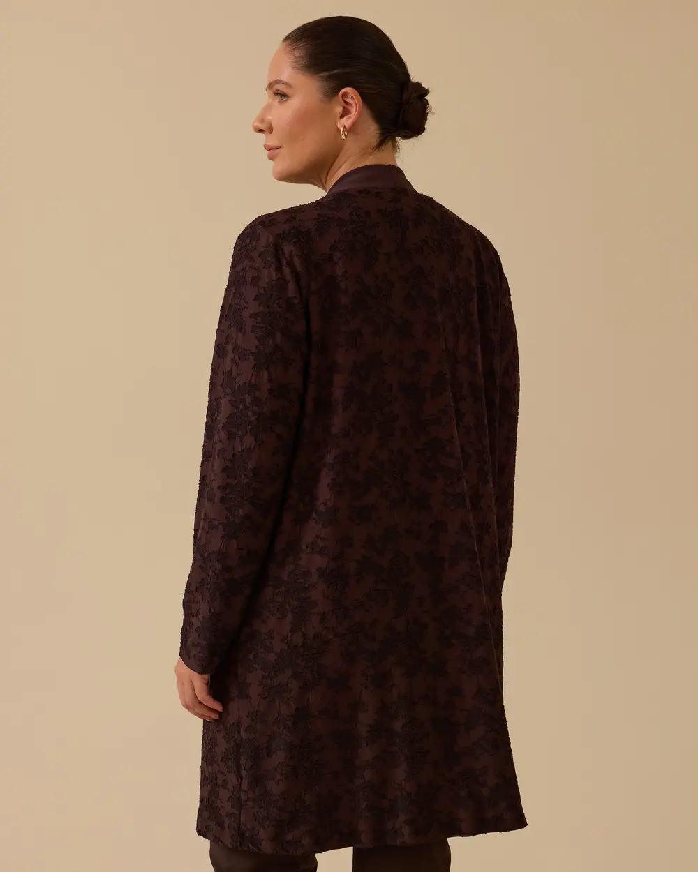 Büyük Beden Desenli İç Bluzlu Takım