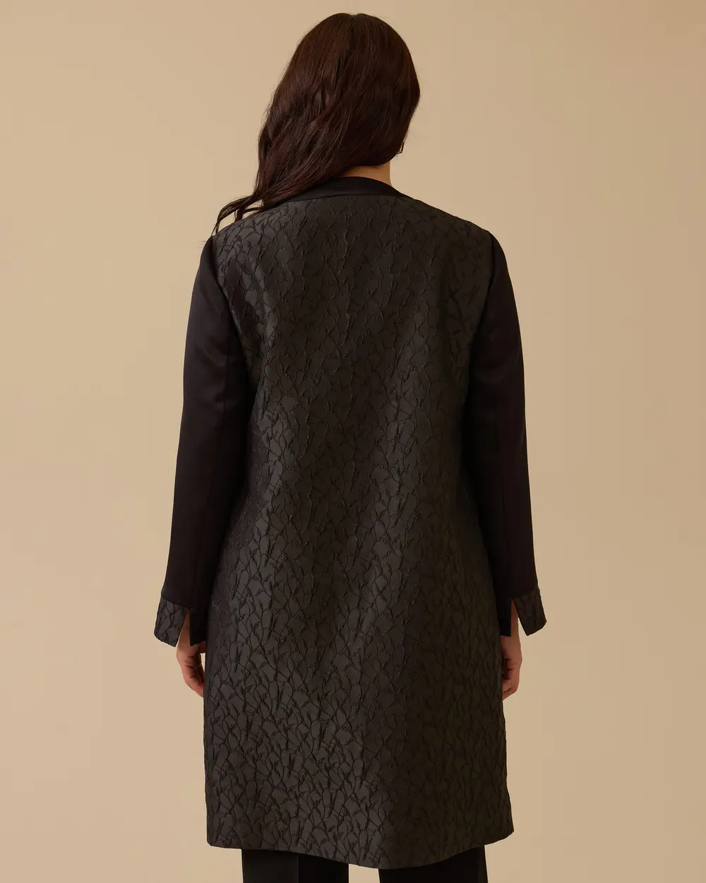 Büyük Beden Desenli Jakar Takım