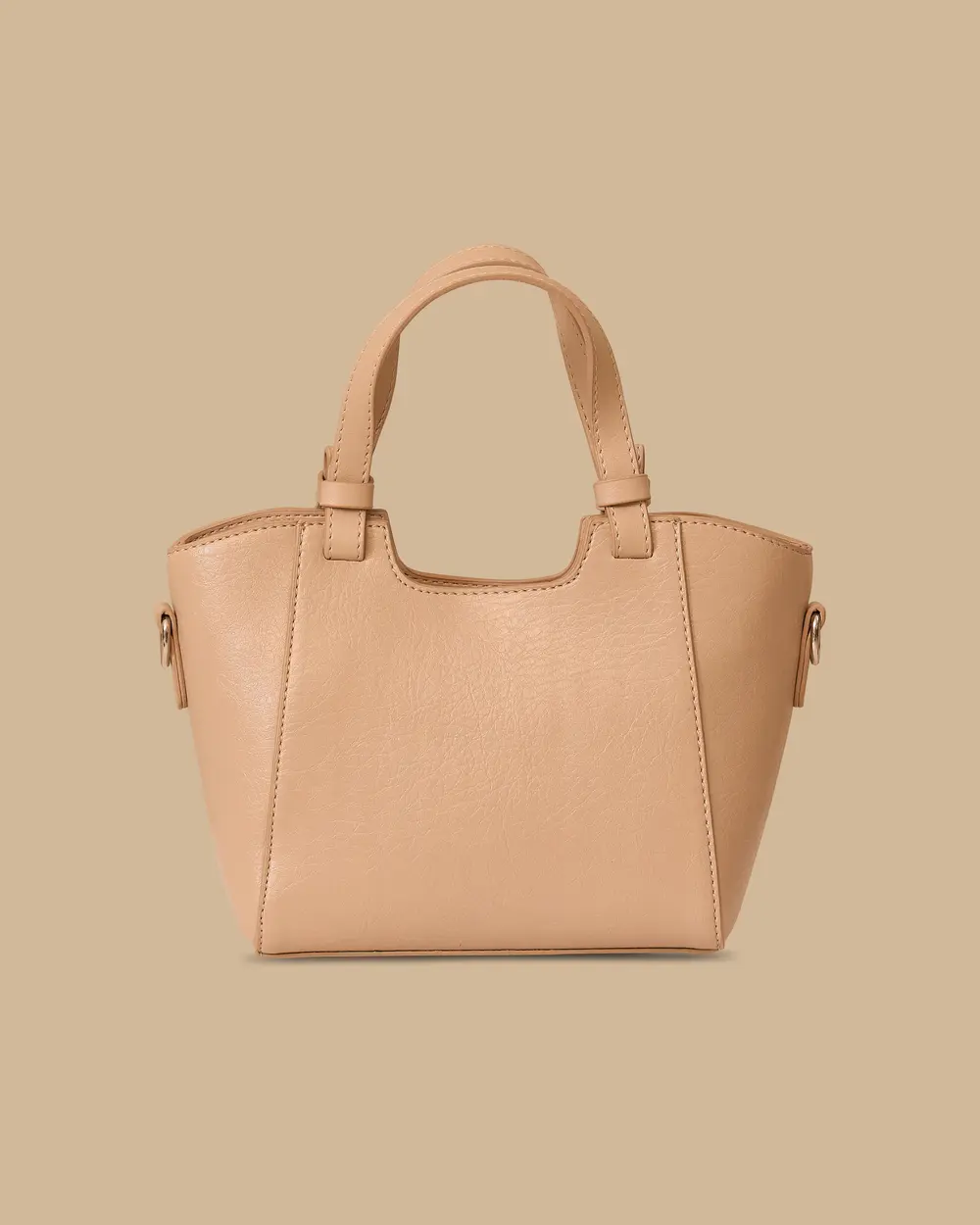 Leather Look Double Handle Bag